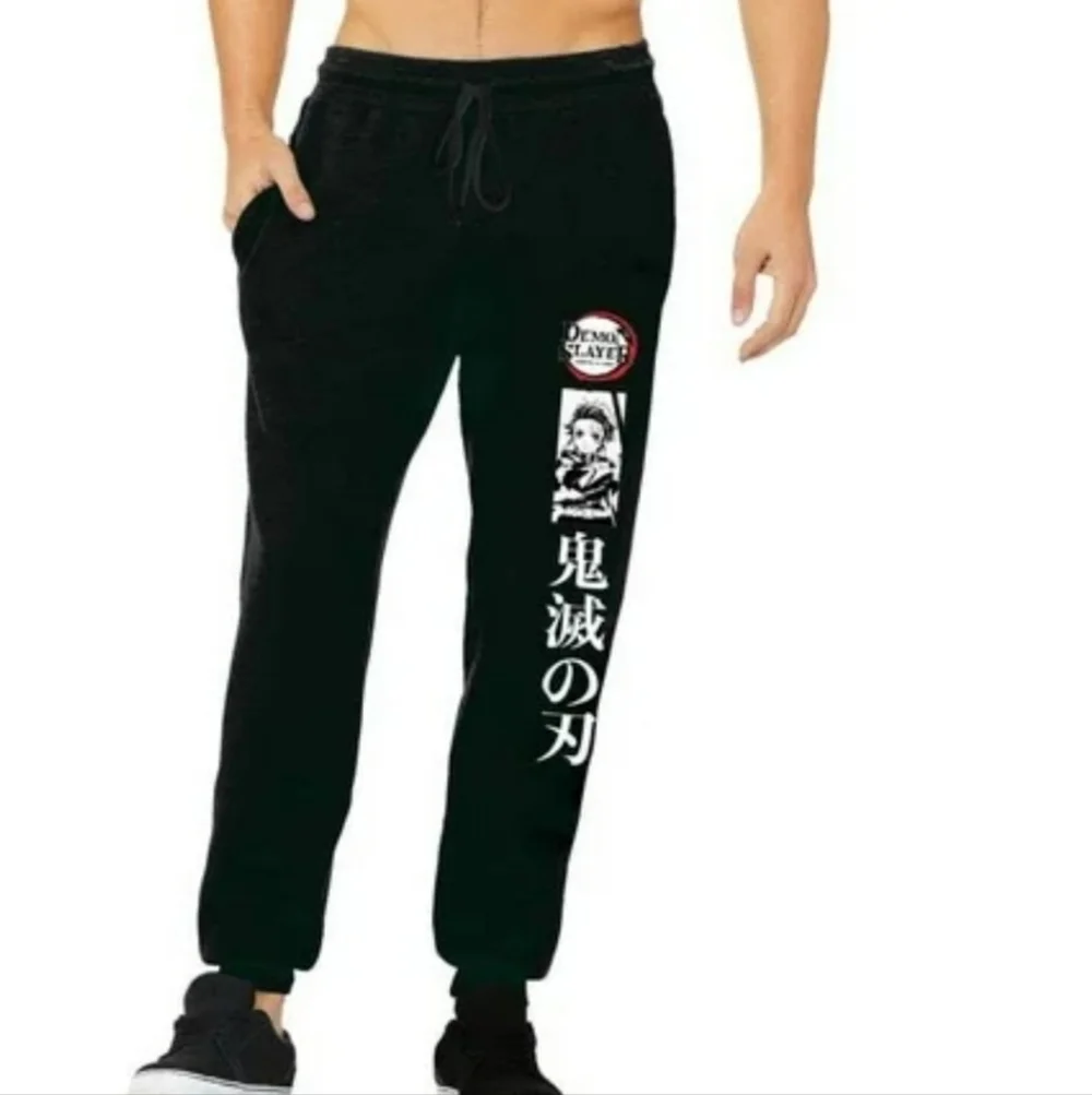 Mens Demon Slayer Lounge Pajama Pants, Anime Manga Active Sweatpants XXXL